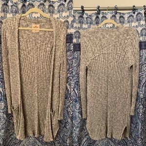 Black and white speckled cardigan